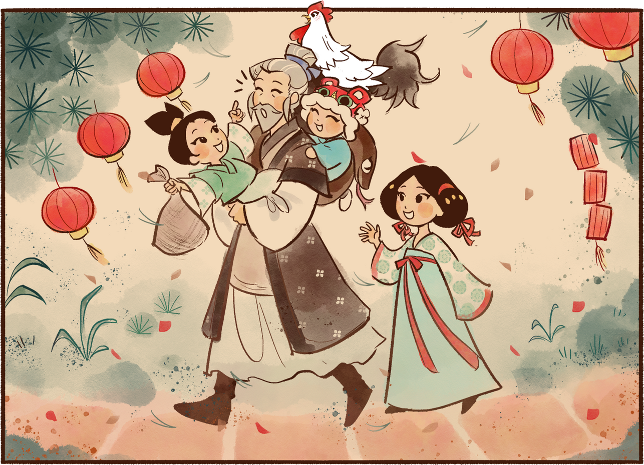 Story Panel - Grandfather & Grandkids